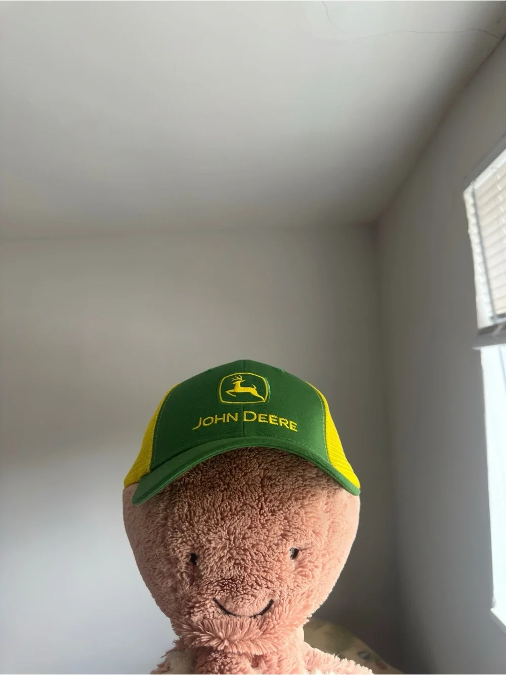 John Deere Trucker Hat Green Yellow Mesh Snapback Farm Cap